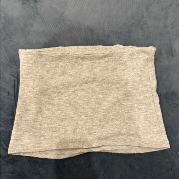 Donni Sweater Tube Top in Heather Grey - Picture 2 of 6